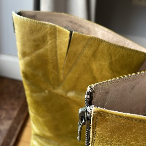 Miz Moos Green Leather Casablanca size 39 calf height boots - Picture 8 of 16